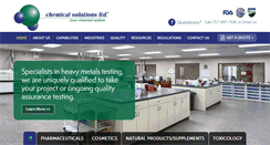 Desktop Screenshot of chemicalsolutionsltd.com